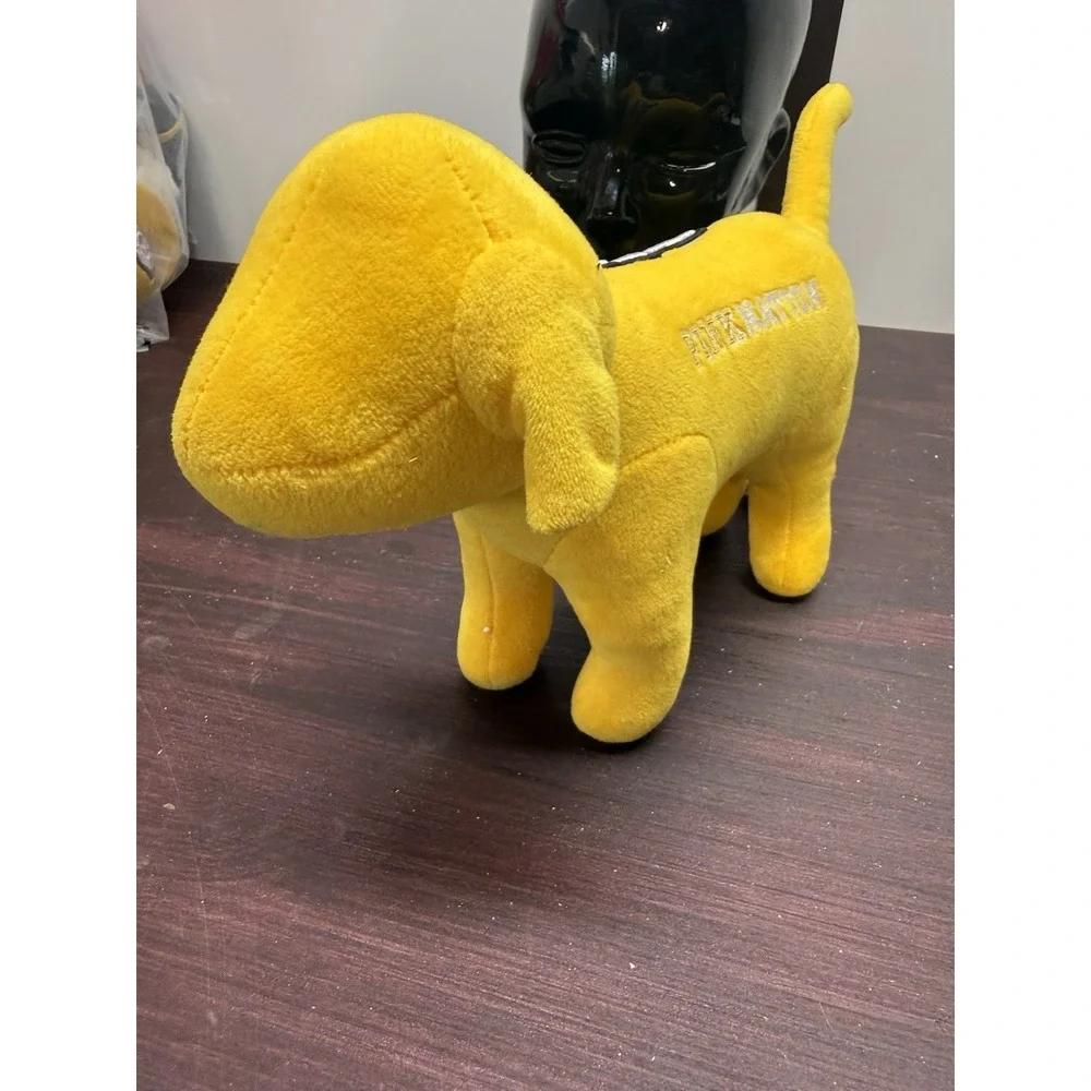 Victorias Secret PINK Nation Yellow Dog Plush Stuffed Animal Soft Cute Toy 13